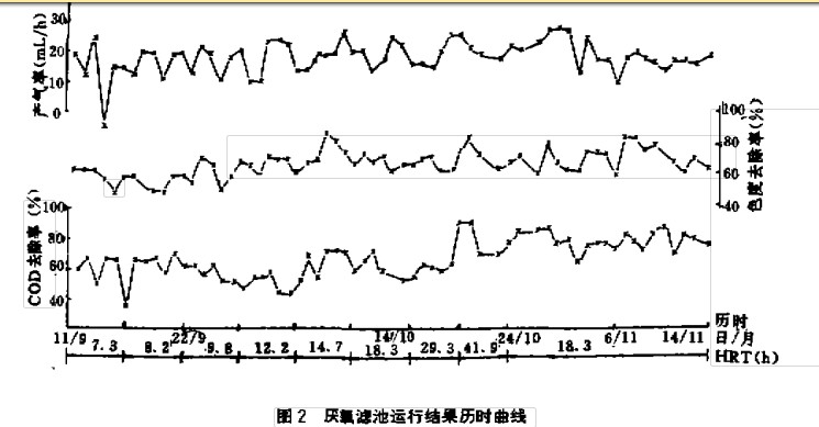 塑料孔板波纹填料厌氧生物滤池处理印染废水试验研究